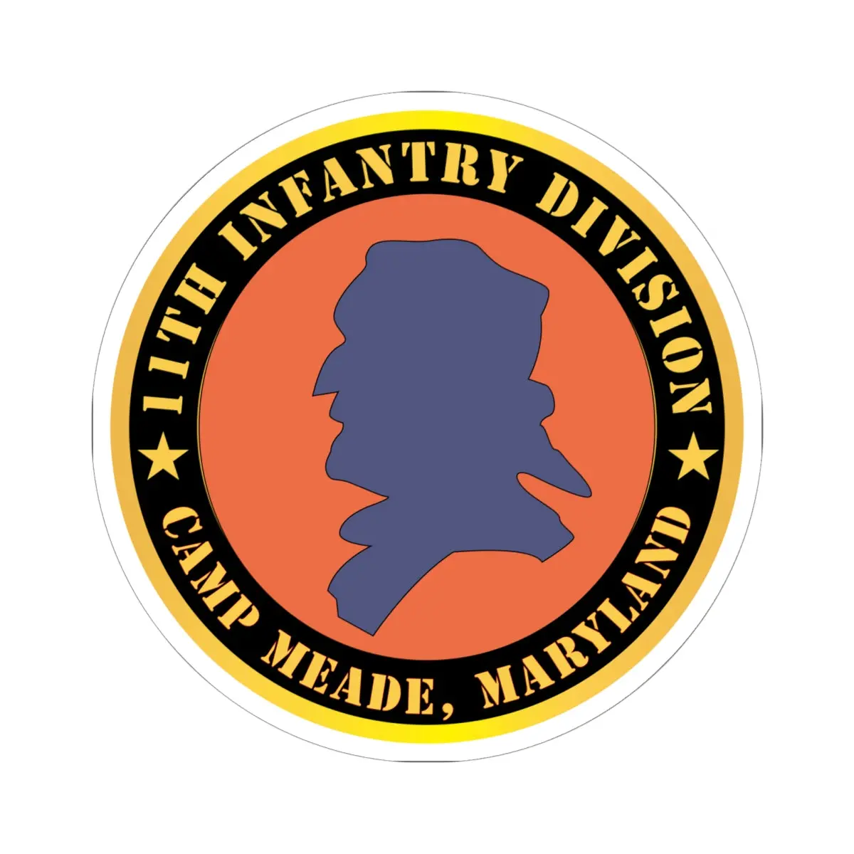 Kiss-Cut Stickers - Army - 11Th Infantry Division - Camp Meade, Maryland X 300 1