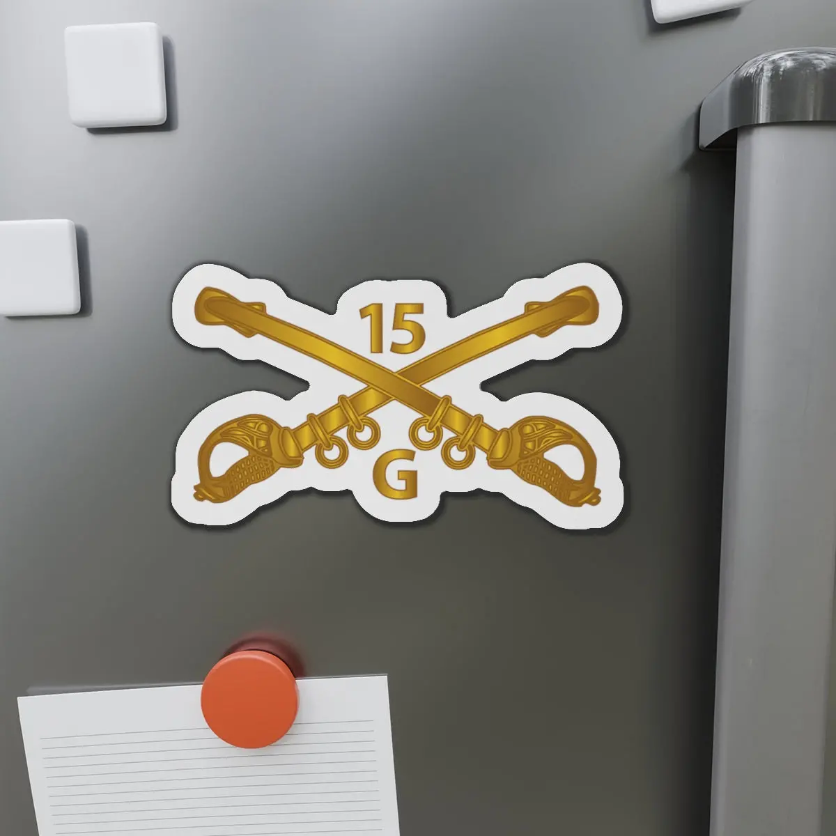 Die-Cut Magnets - Army - G Troop - 15Th Cavalry Branch Wo Txt 1
