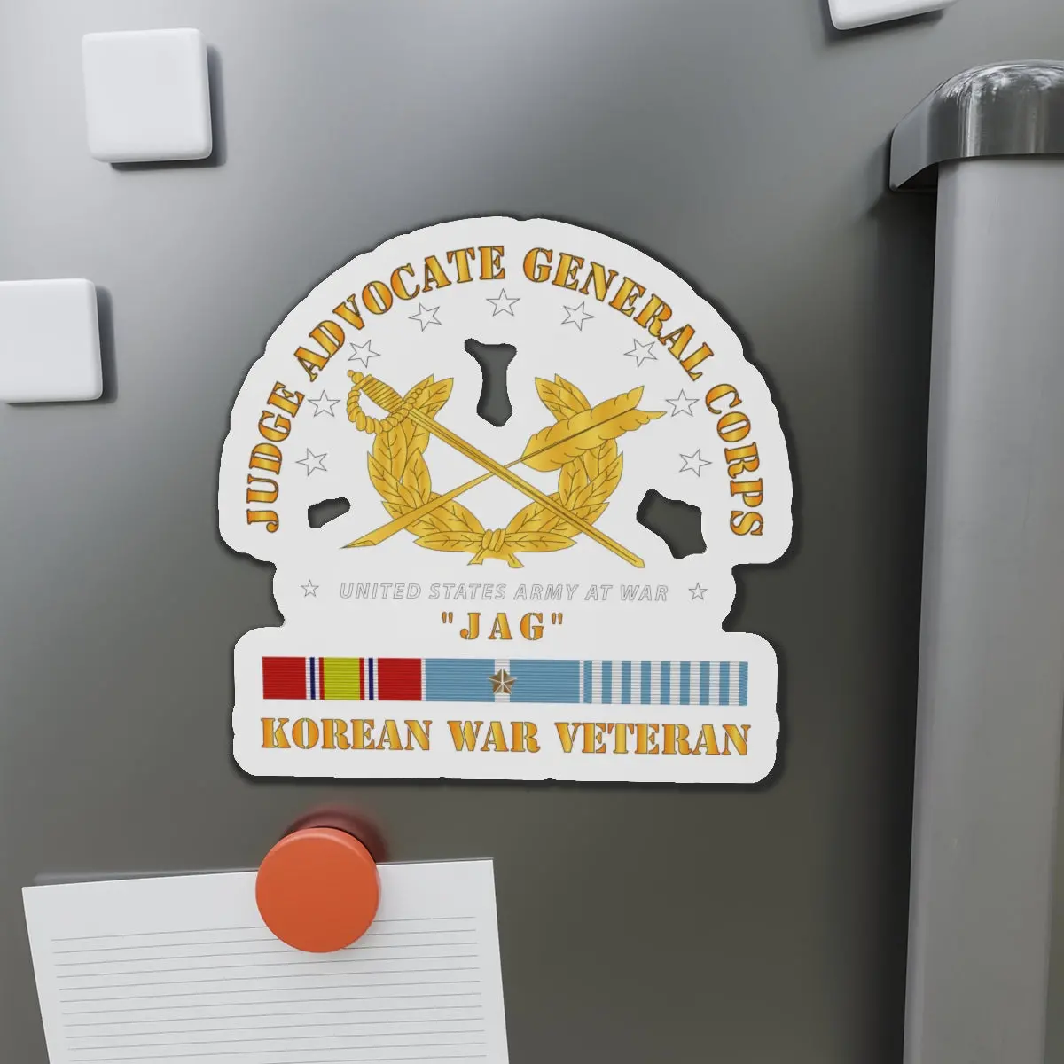 Die-Cut Magnets - Jag Branch W Korean Svc 1