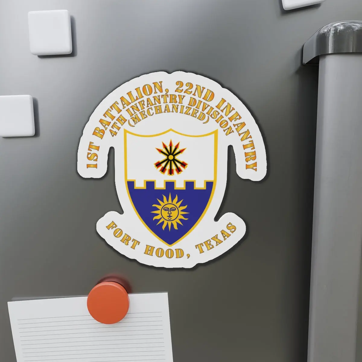 Die-Cut Magnets - Army - 1St Bn 22Nd Infantry - 4Th Id Mech - Ft Hood Tx 2