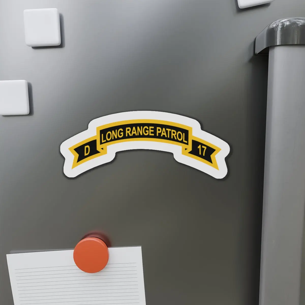 Die-Cut Magnets - Army - Tab - Troop D 17Th Cav Long Range Patrol Wo Txt X 300 1