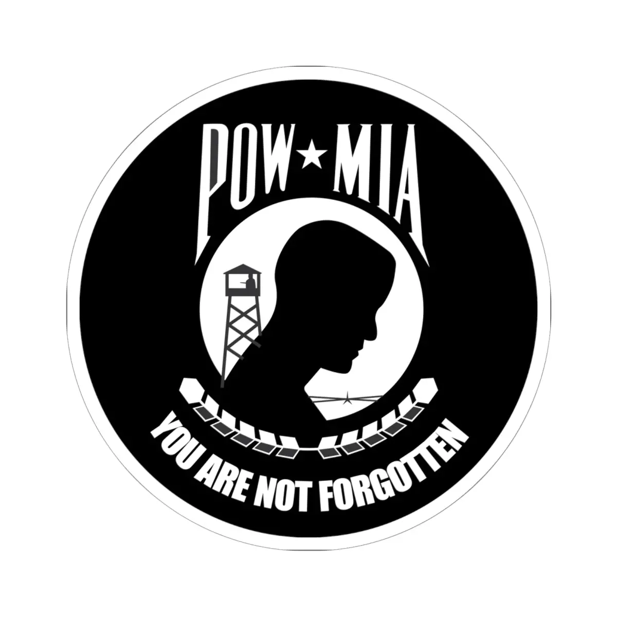 Kiss-Cut Stickers -Army - Round - Pow - Mia X 300 1
