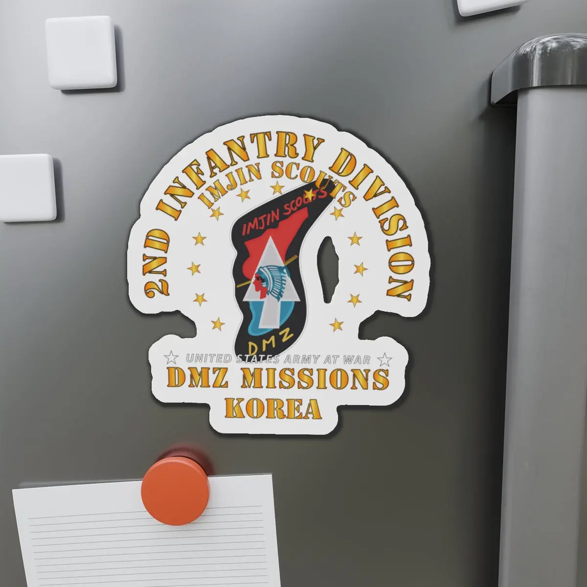 Die-Cut Magnets -Ssi - Army - 2Nd Infantry Division - Imjin Scout -Dmz Missions 1
