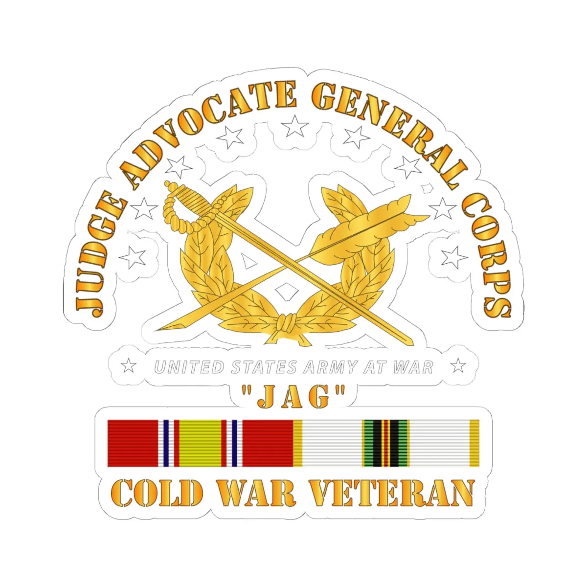 Kiss-Cut Stickers - Army - Jag Branch W Cold Svc 1