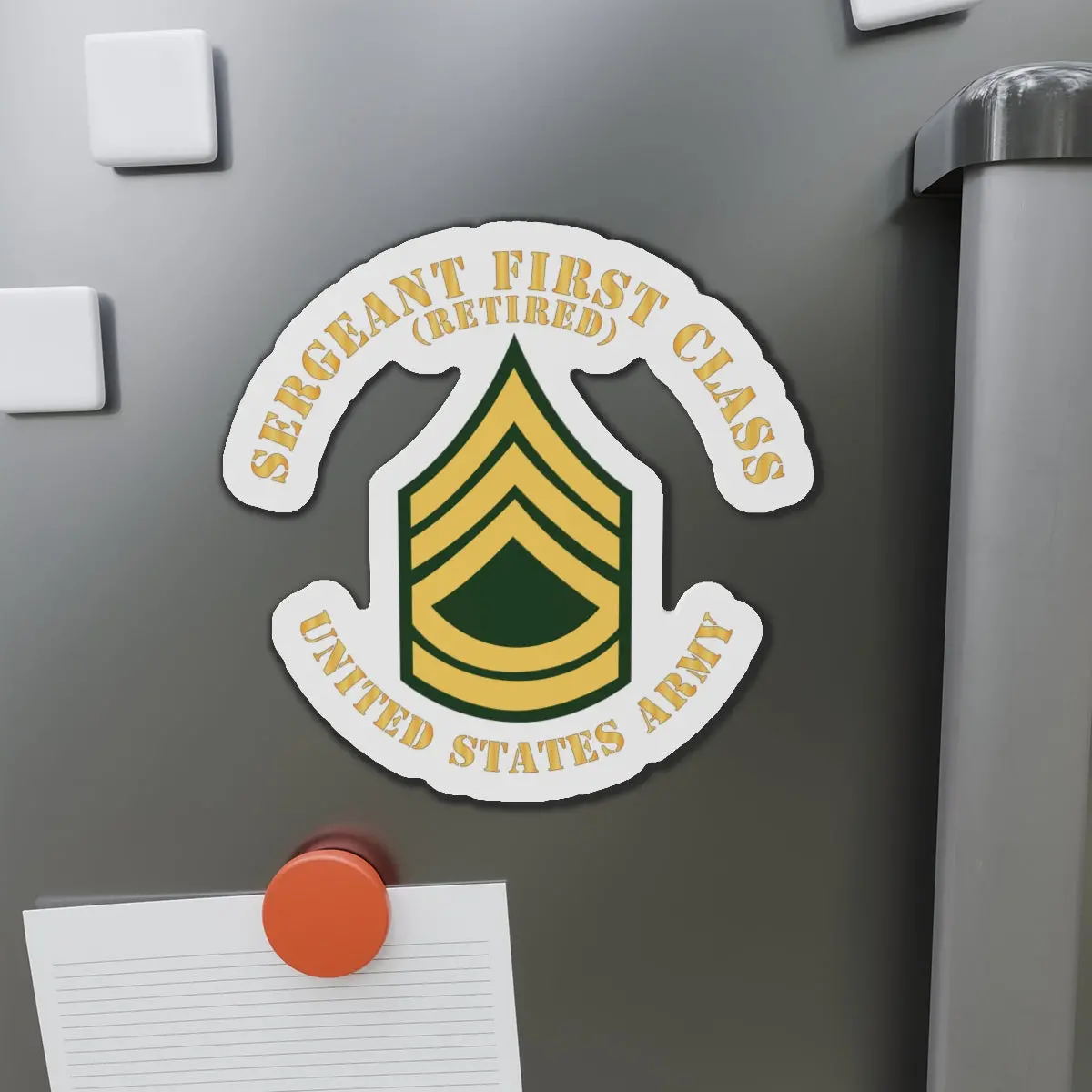 Die-Cut Magnets -Ssi -Army - Sergeant First Class - Sfc - Retired - Flat X 300 1
