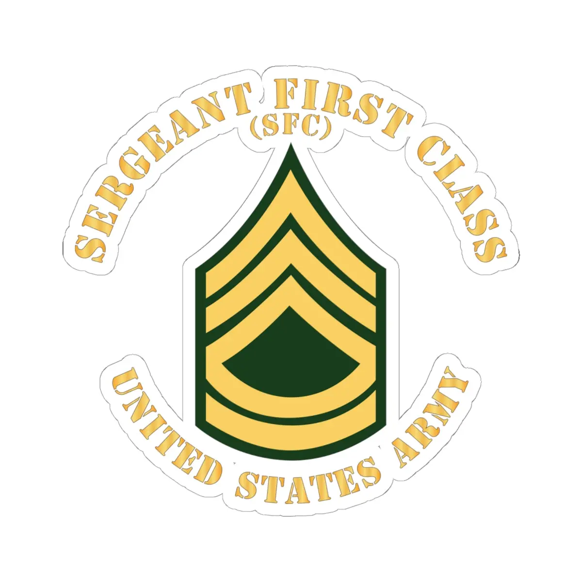 Kiss-Cut Stickers - Army - Sergeant First Class - Sfc - Flat X 300 1