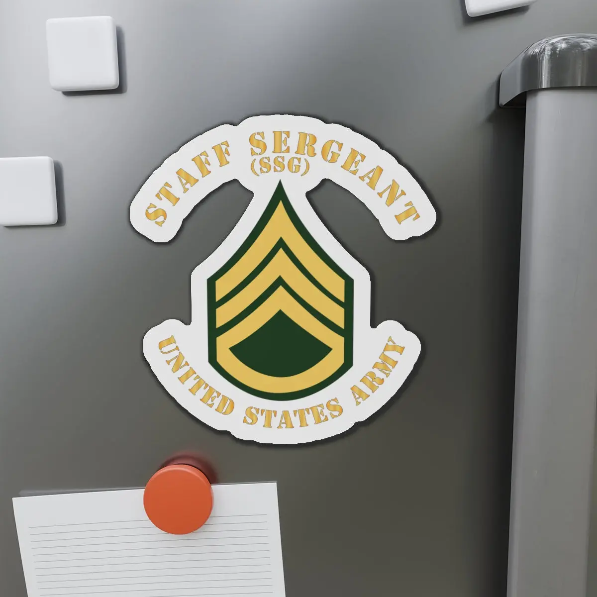 Die-Cut Magnets -Ssi - Army - Staff Sergeant - Ssg - Flat X 300 1