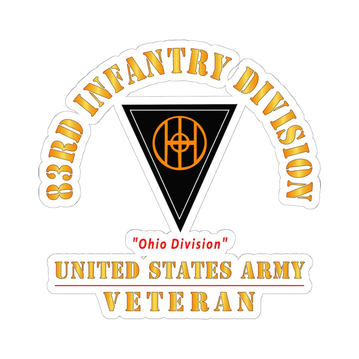 Kiss-Cut Stickers - Army - Ssi - 83Rd Infantry Division - Ohio Division - Us Army Veteran X 300 1