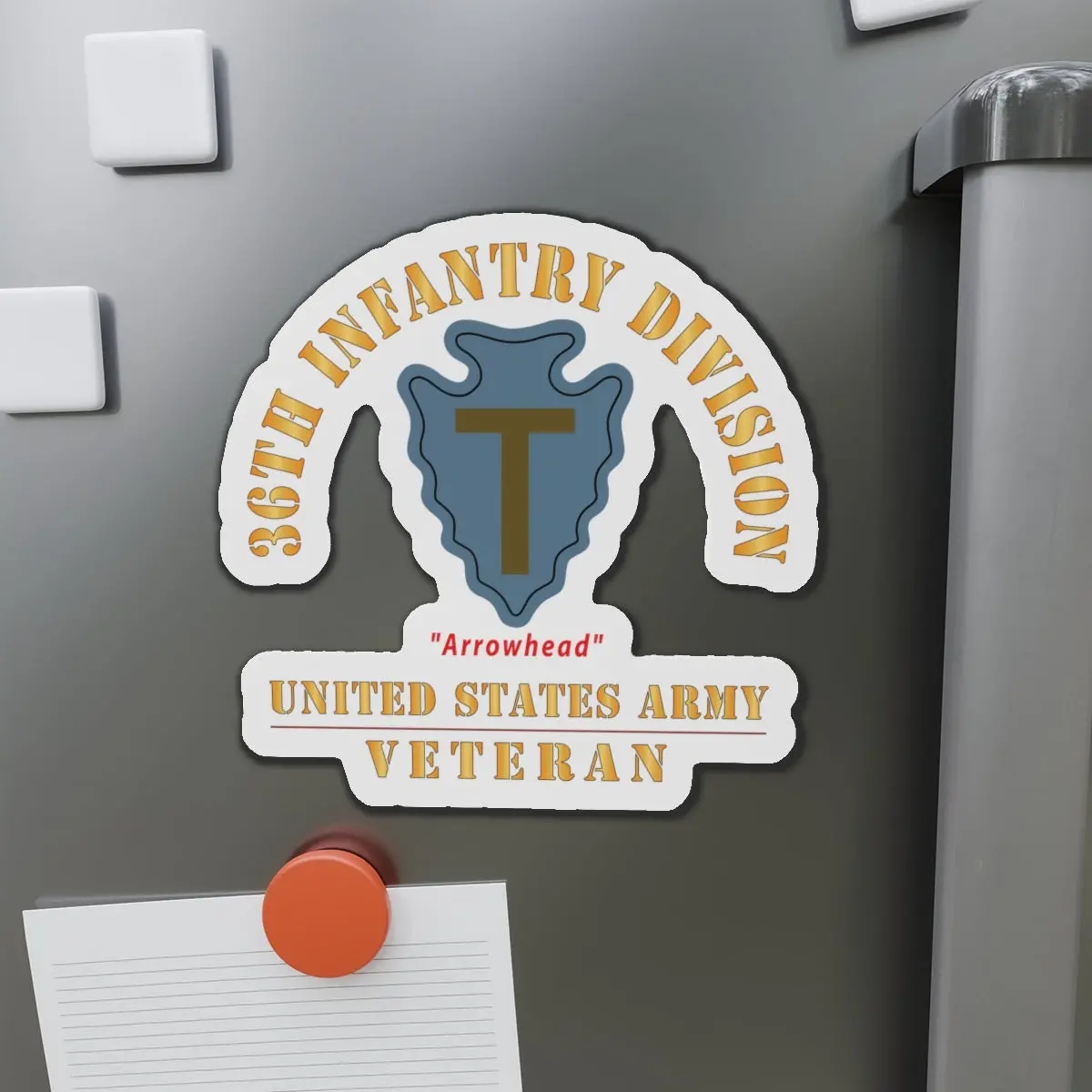 Die-Cut Magnets - Army - Ssi - 36Th Infantry Division - Arrowhead - Us Army Veteran X 300 1