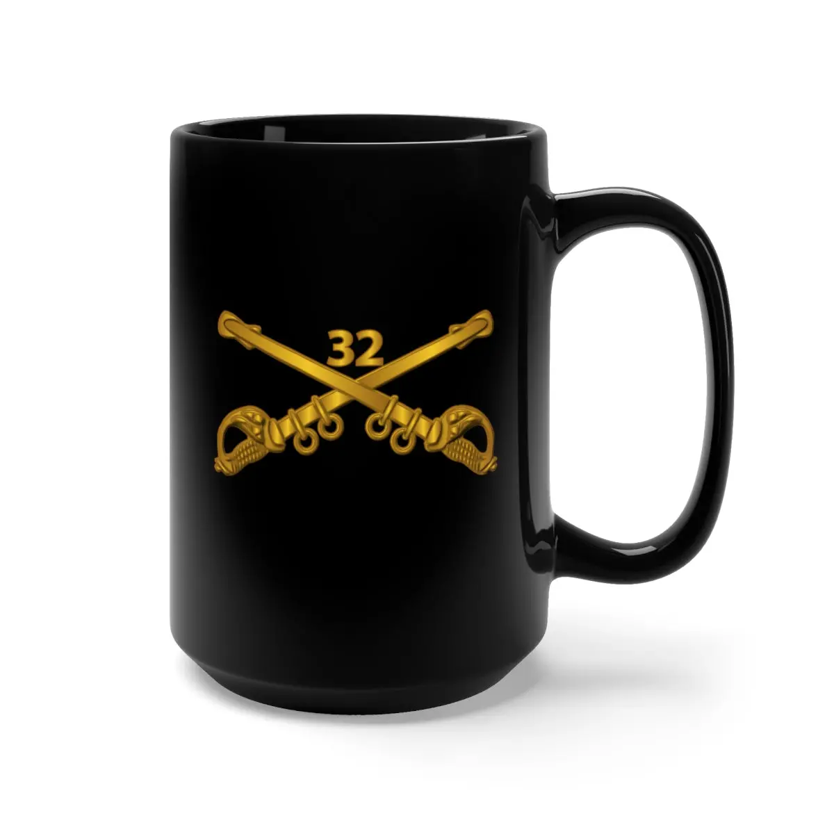 Black Mug 15Oz - Army - 30Th Armored Division - Volunteers Wo Txt 1