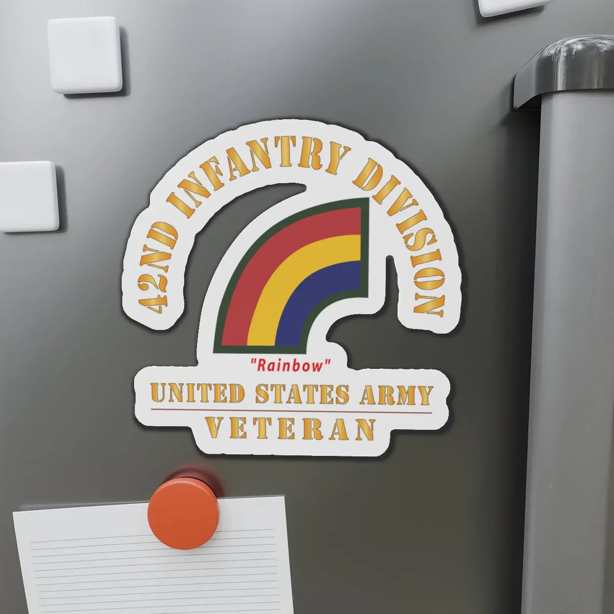 Die-Cut Magnets - Army - Ssi - 42Nd Infantry Division - Rainbow - Us Army Veteran X 300 1