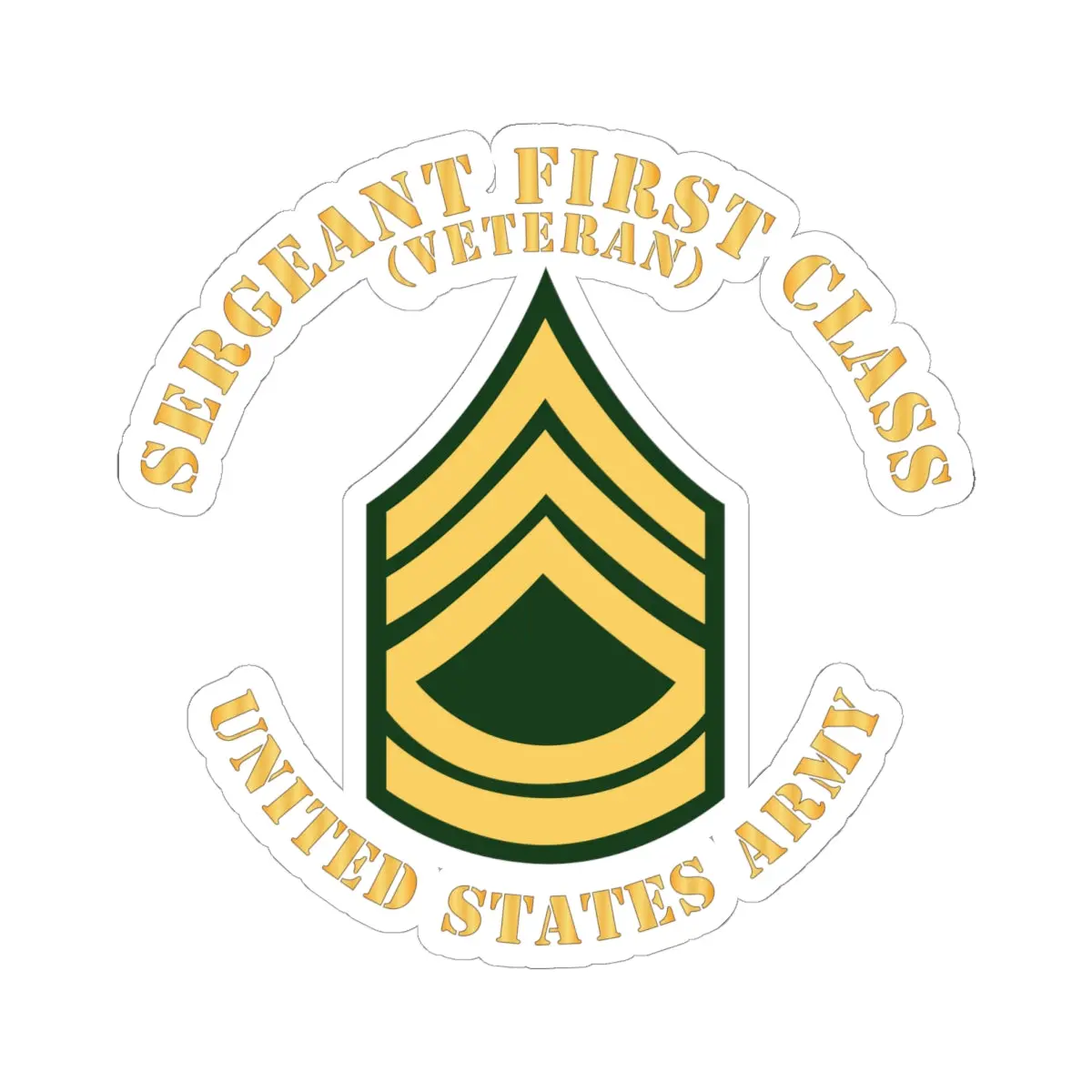 Kiss-Cut Stickers - Army - Sergeant First Class - Sfc - Veteran - Flat X 300 1