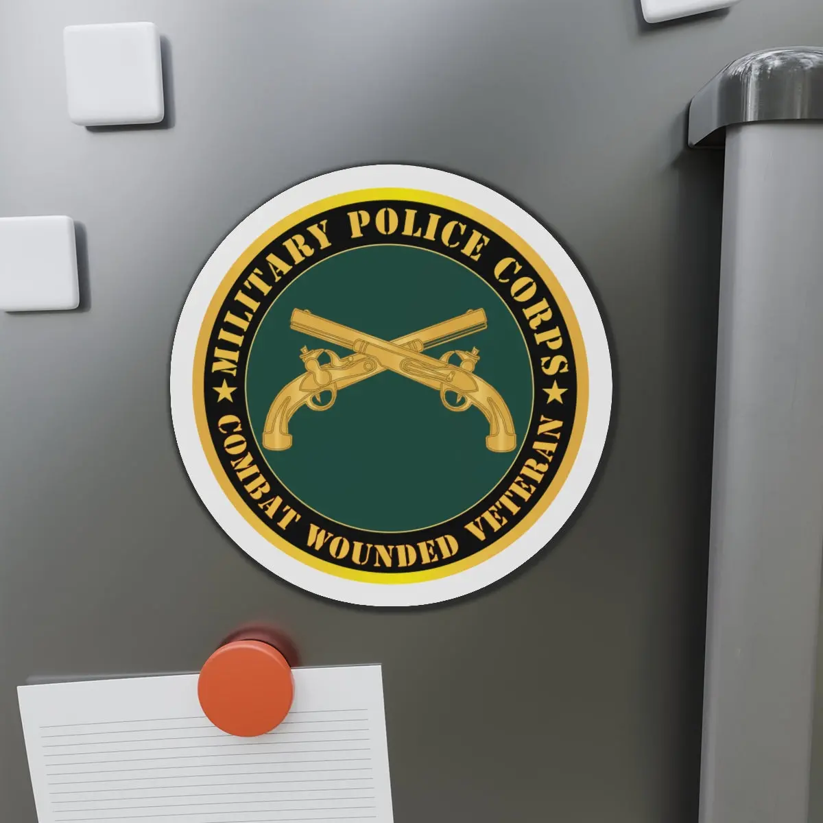 Die-Cut Magnets - Army - Military Police - Branch - Combat Wounded Veteran X 300 1