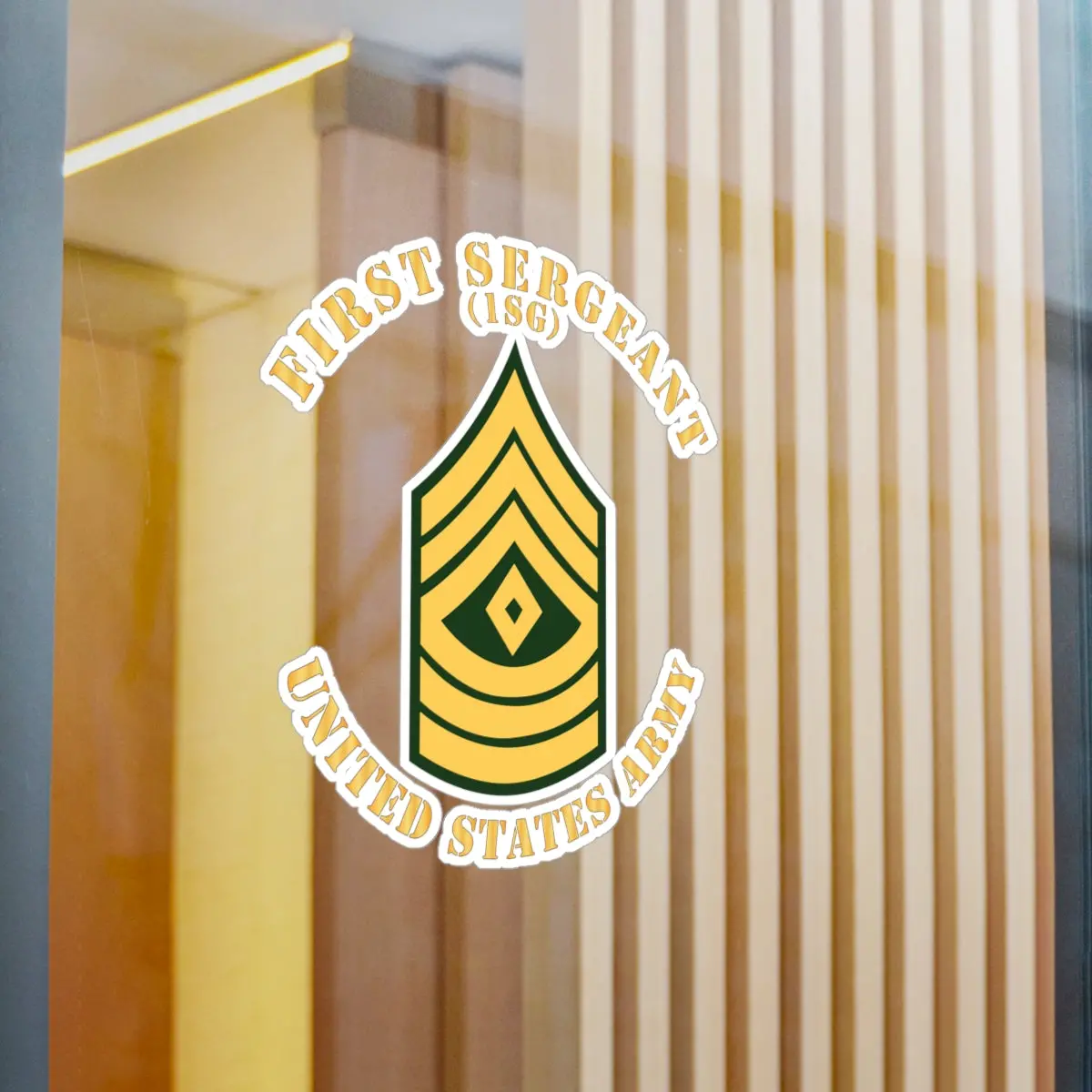 Kiss-Cut Vinyl Decals - Army - First Sergeant - 1Sg - Flat X 300 1