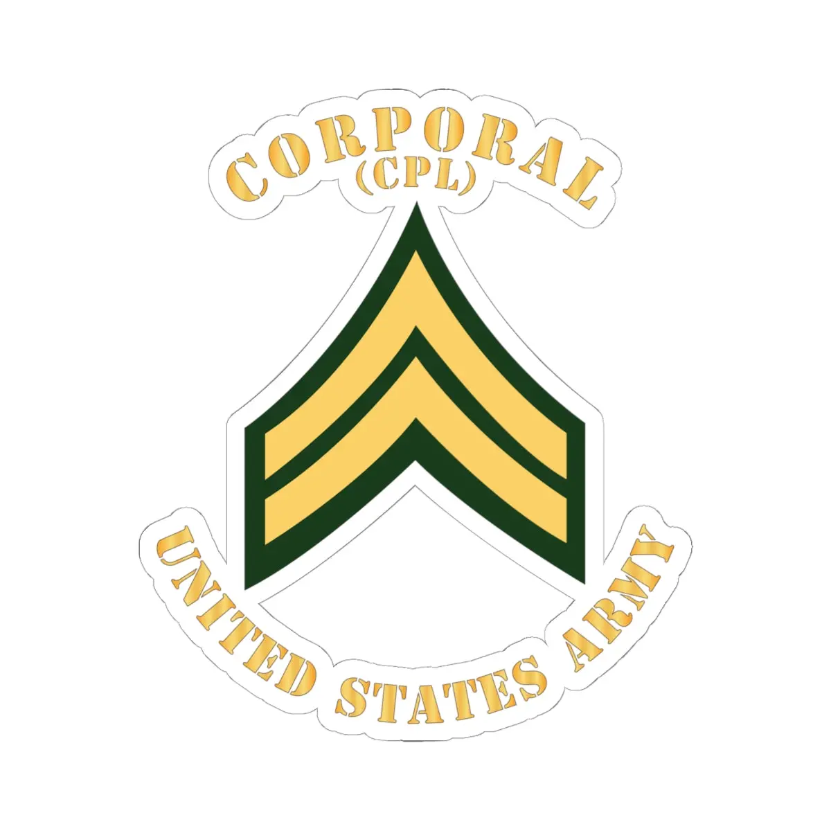 Kiss-Cut Stickers - Army - Corporal - Cpl - Flat X 300 1
