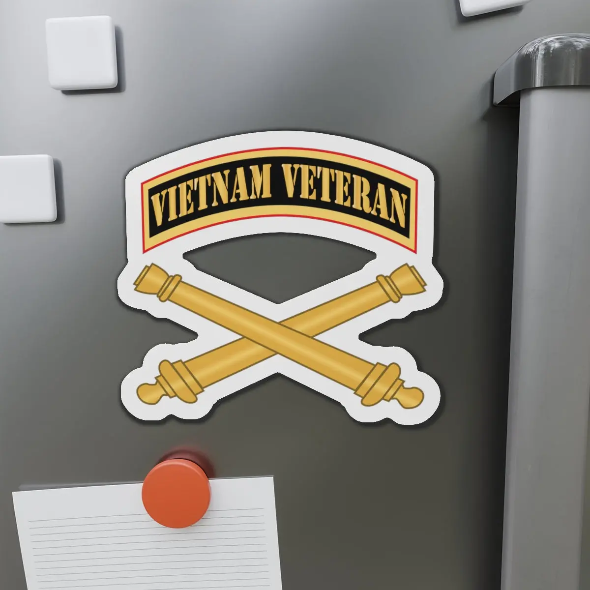 Die-Cut Magnets - Army - Vietnam Veteran Tab - Gold - Artillery W Br X 300 1