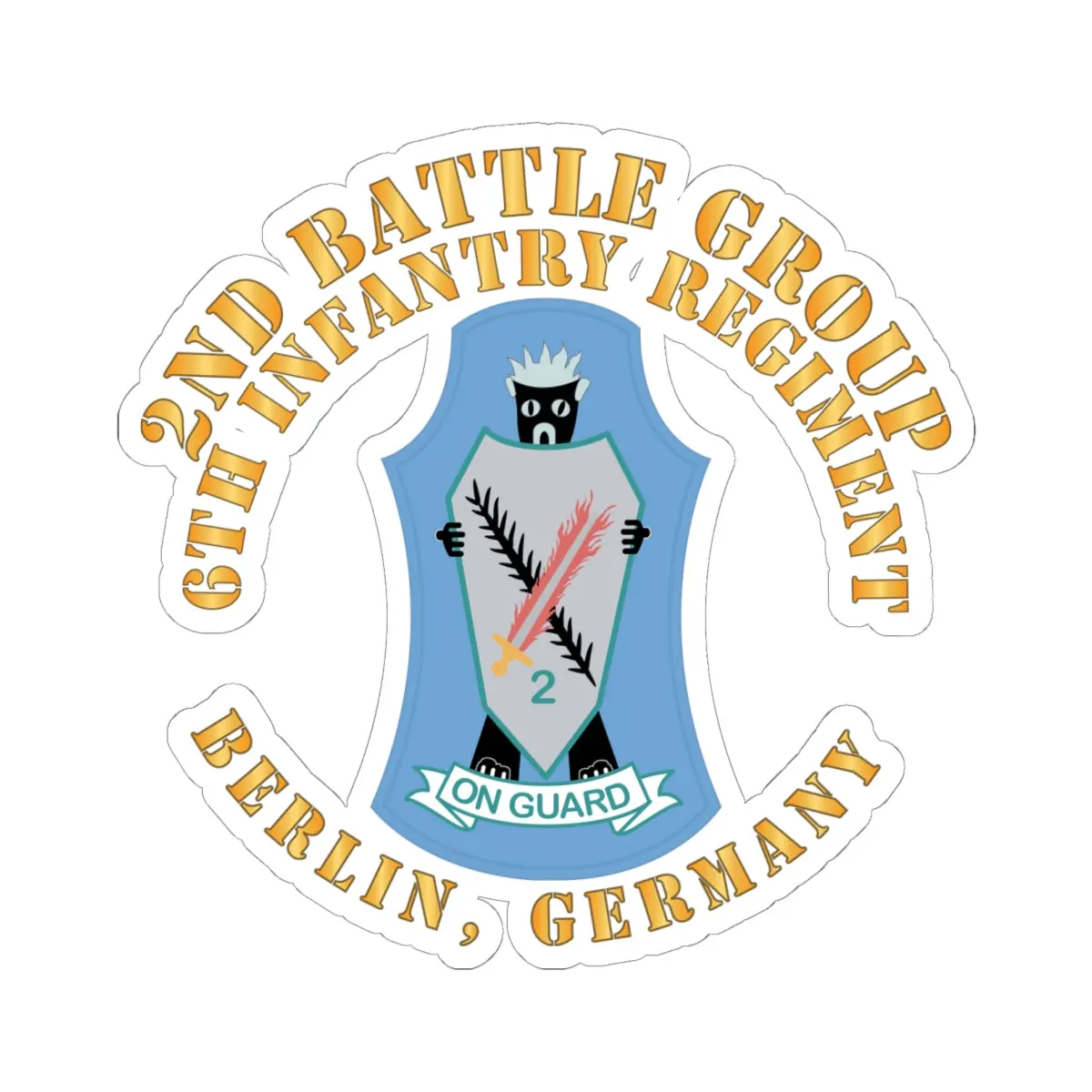 Kiss-Cut Stickers - 2Nd Battlegroup - 6Th Infantry Regt - Berlin Bde, Germany 1