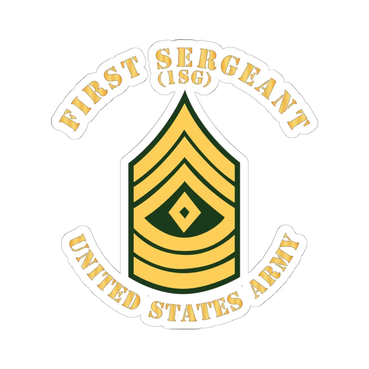 Kiss-Cut Stickers - Army - First Sergeant - 1Sg - Flat X 300 1