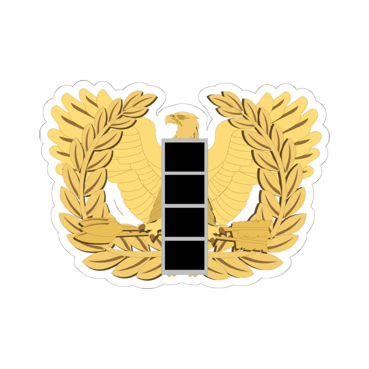 Kiss-Cut Stickers - Army - Chief Warrant Officer - W04 - Flat - Eagle And Bar Wo Txt X 300 1