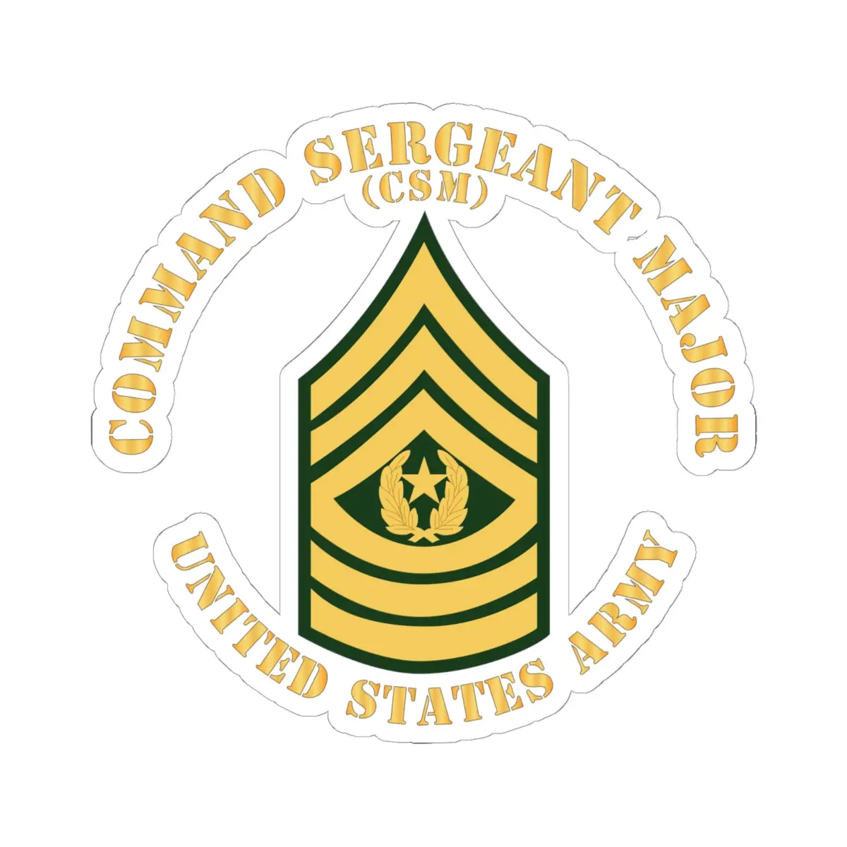 Kiss-Cut Stickers - Army - Command Sergeant Major - Csm - Flat X 300 1