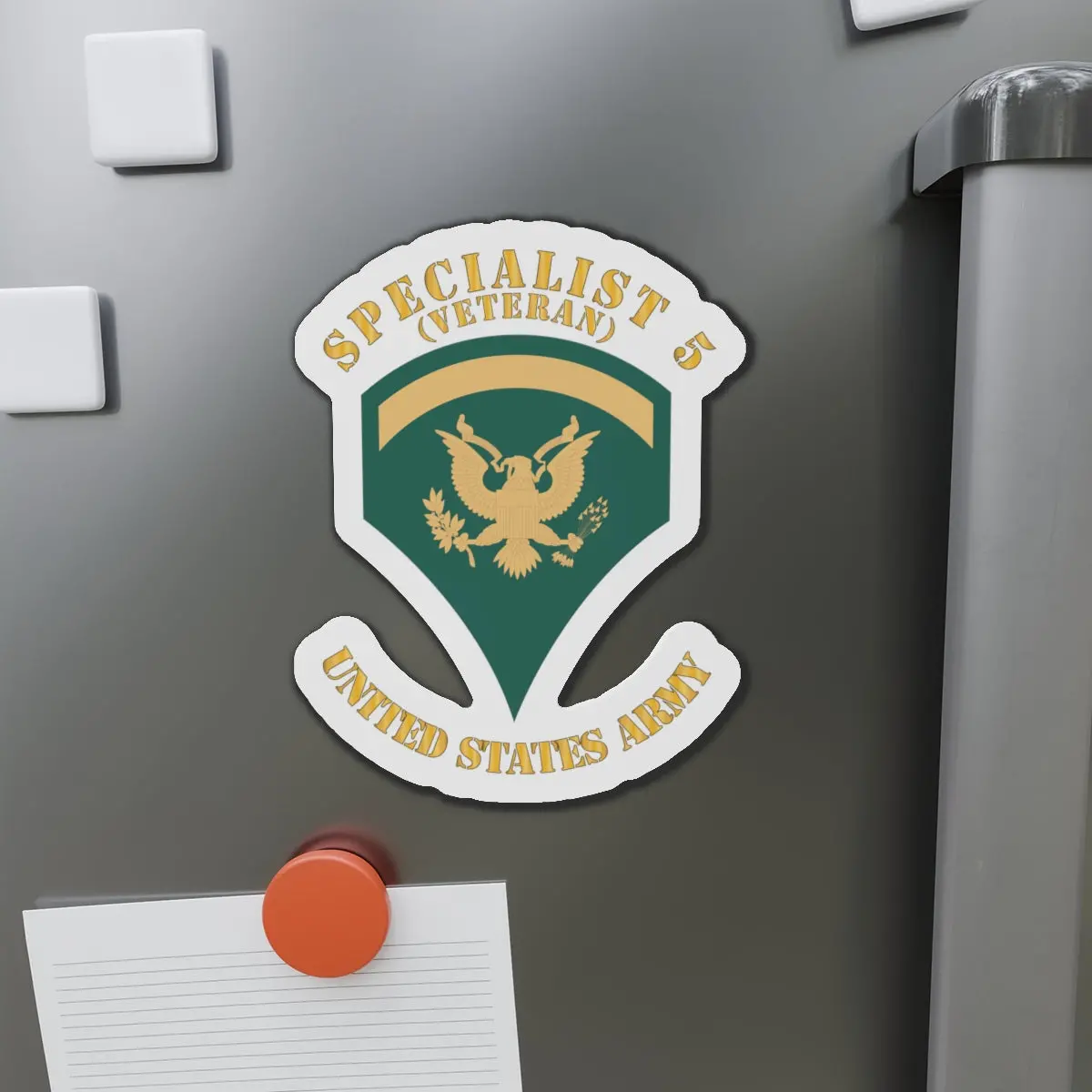 Die-Cut Magnets - Army - Enlisted - Spec 5 - Specialist 5  - Std - Retired X 300 1