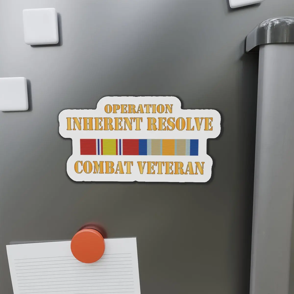 Die-Cut Magnets - Army -  Opn Inherent Resolve (Oir) Svc Bar  - Combat Veteran X 300 1