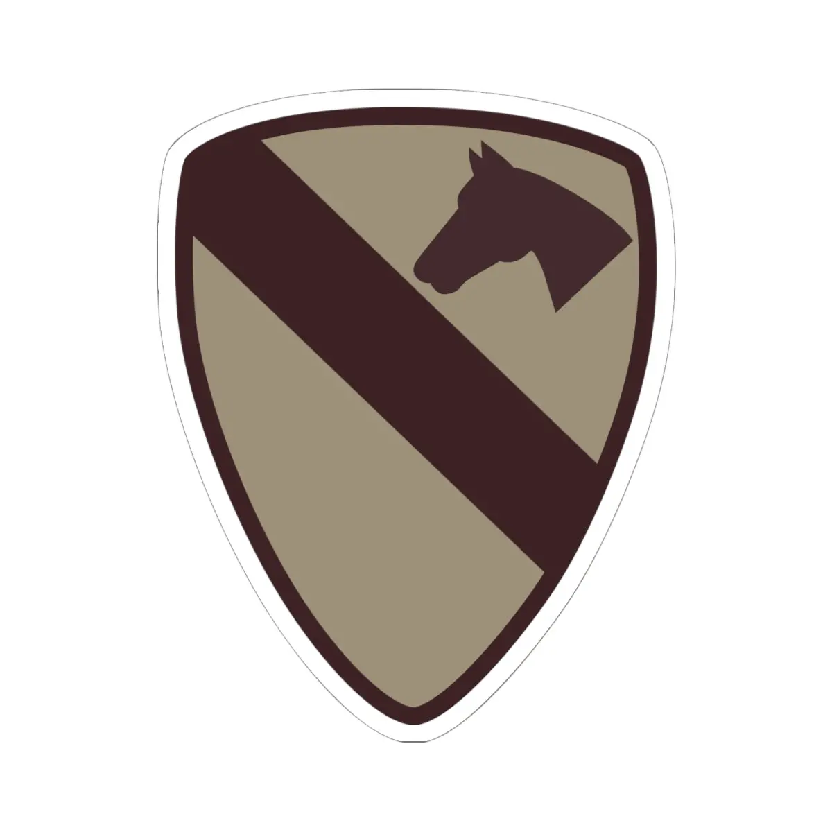 Kiss-Cut Stickers - Ssi - 1St Cavalry Division - Subdued Desert 1