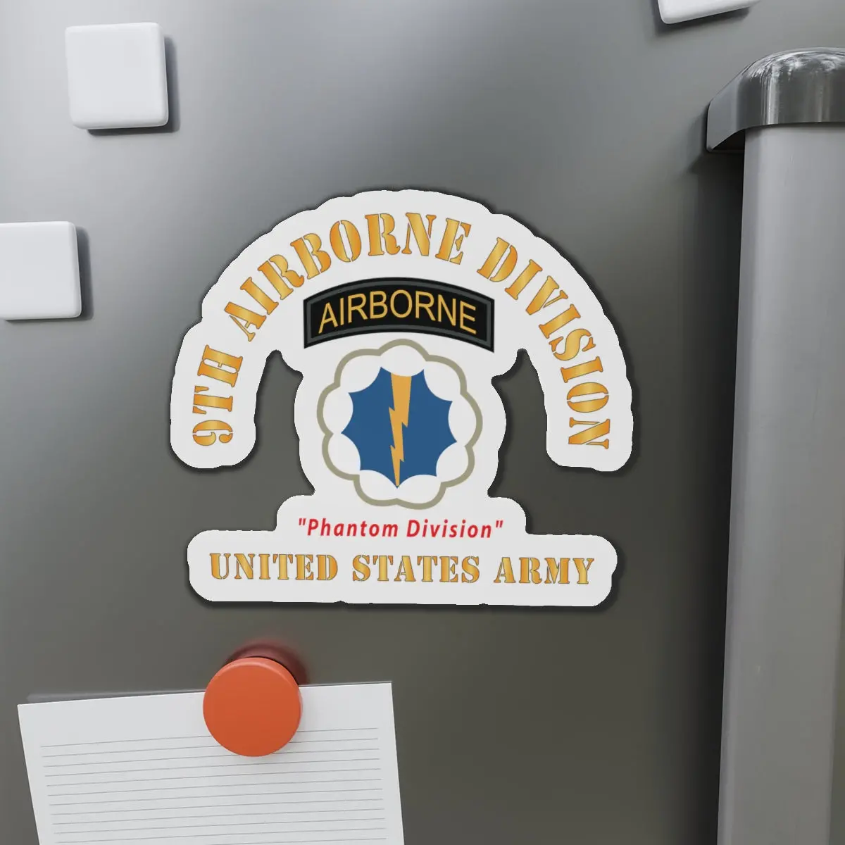 Die-Cut Magnets - Army - Ssi - 9Th Airborne Division - Phantom Division - Us Army X 300 1