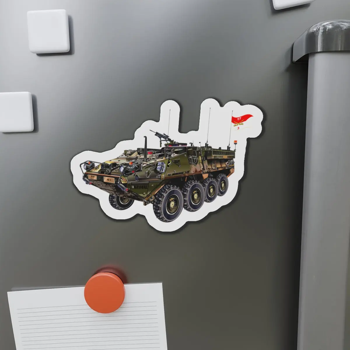 Die-Cut Magnets - Army - 3Rd Squadron, 17Th Cavalry Regiment Stryker Vehicle Wo Txt 1