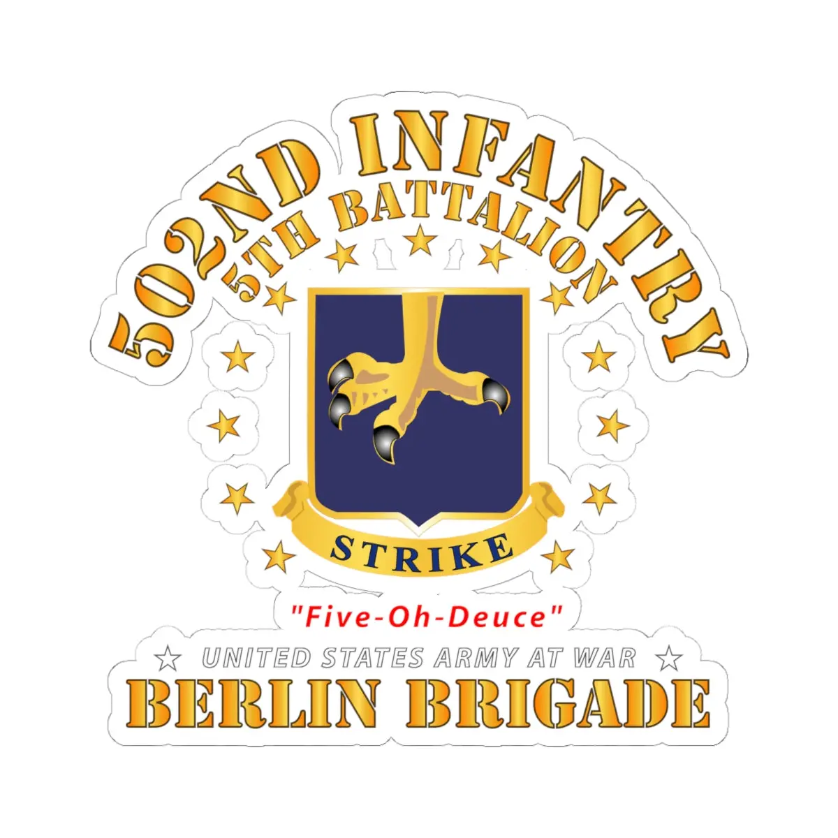Kiss-Cut Stickers - Army - 5Th Battalion 502Nd Infantry - Berlin Brigade X 300 1