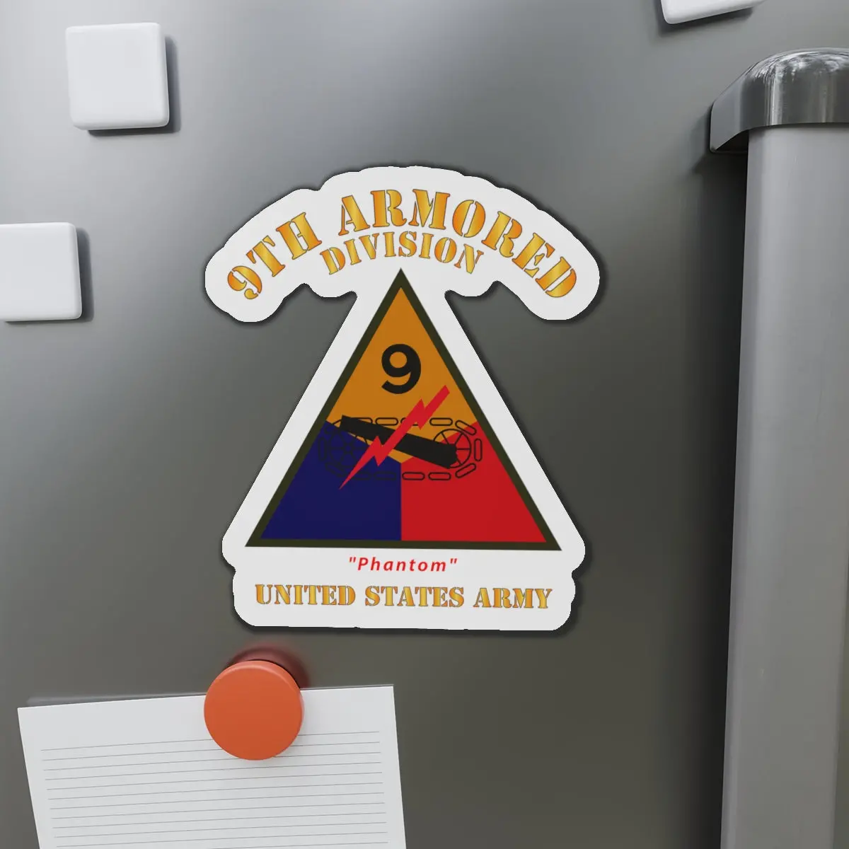 Die-Cut Magnets - Army - Ssi - 9Th Armored Division - Phantom - Us Army X 300 1