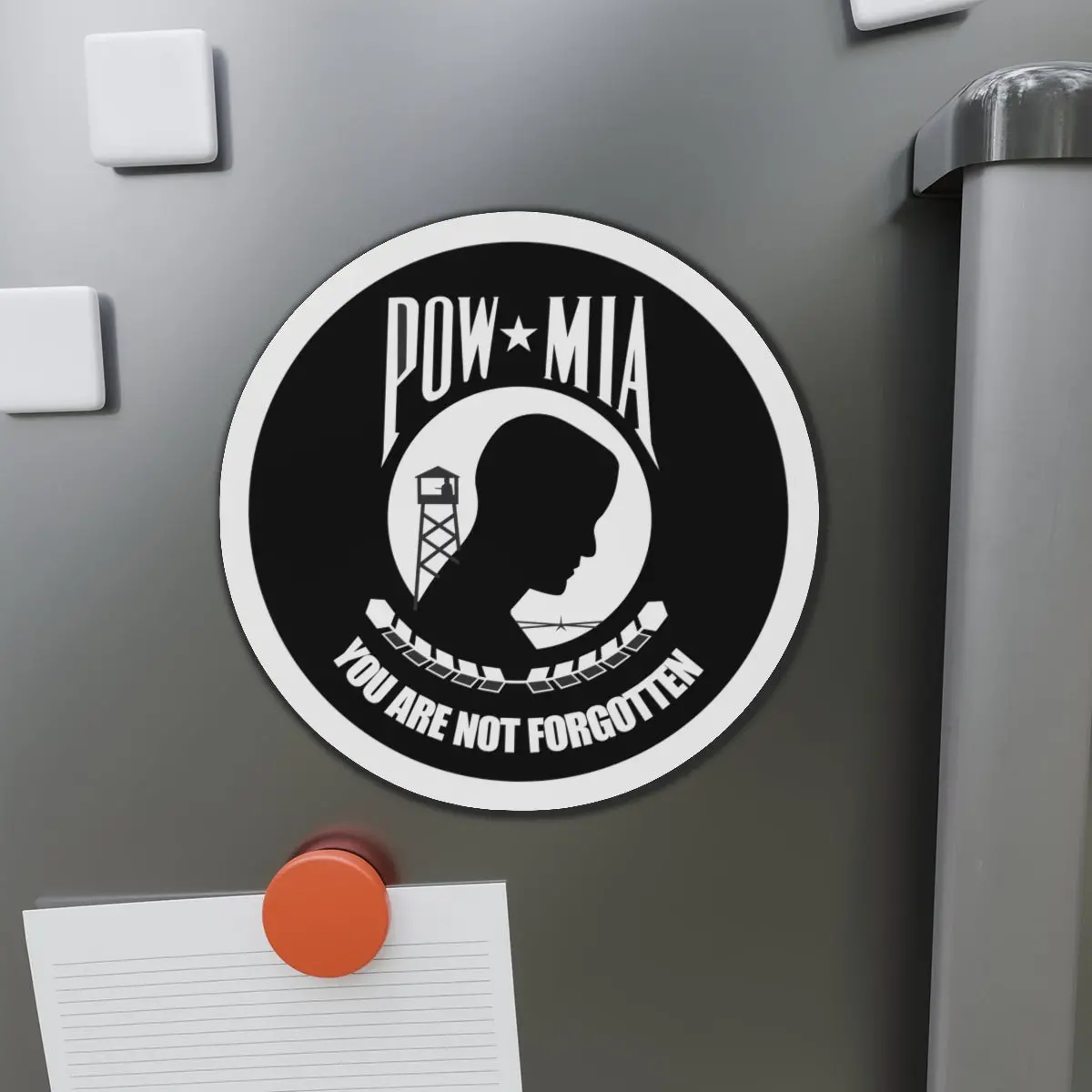 Die-Cut Magnets - Army - Round - Pow - Mia X 300 1