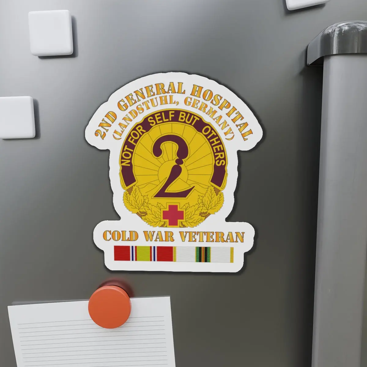 Die-Cut Magnets - Army - 2Nd General Hospital - Landstuhl Frg - W Cold Svc 1