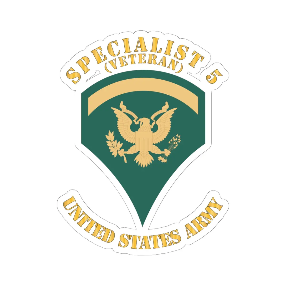 Kiss-Cut Stickers - Army - Enlisted - Spec 5 - Specialist 5 - Std Wo Txt X 300 1