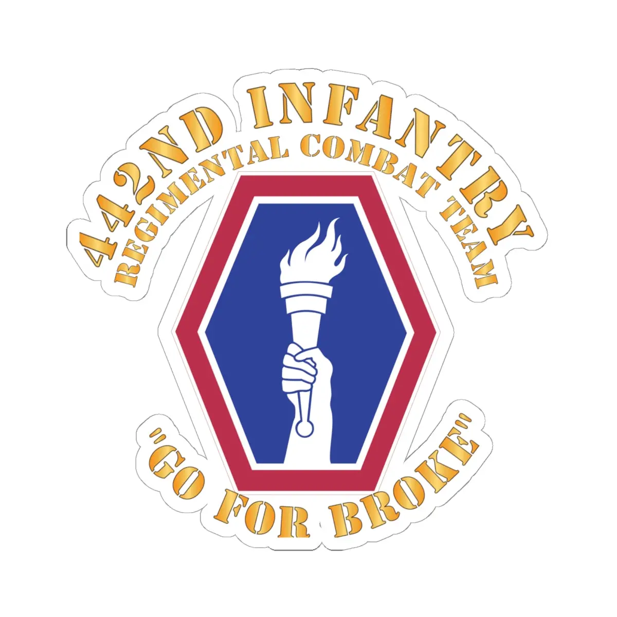 Kiss-Cut Stickers - Army - 442Nd Infantry Regimental Combat Team X 300 1
