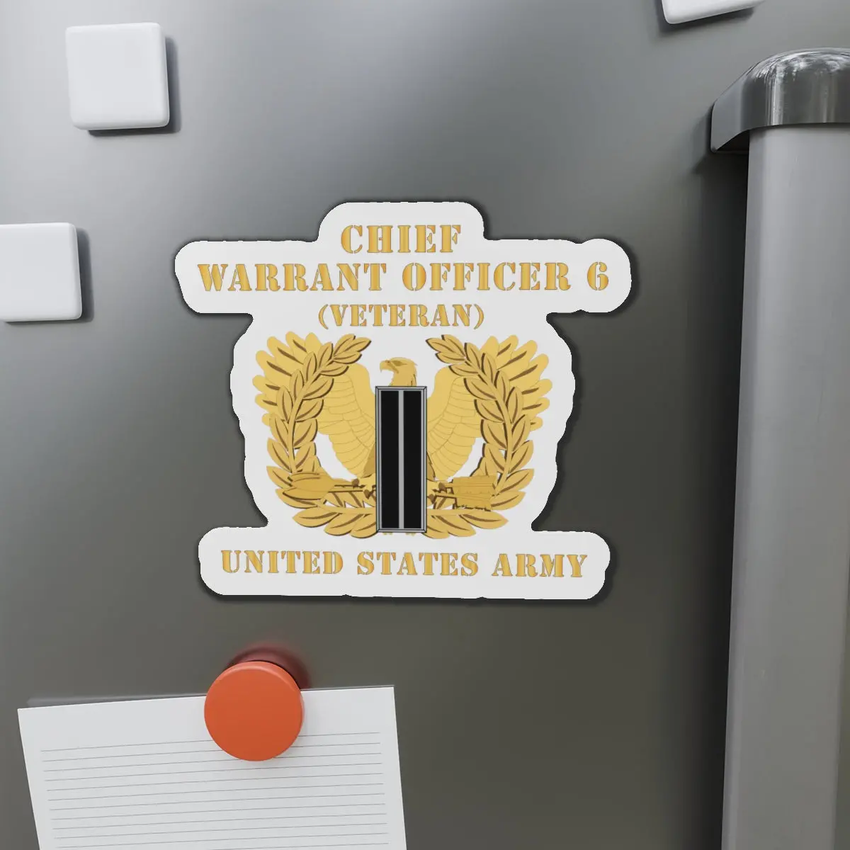 Die-Cut Magnets -Ssi - Army - Chief Warrant Officer - Cw06 - Veteran - Flat - Eagle And Bar X 300 1