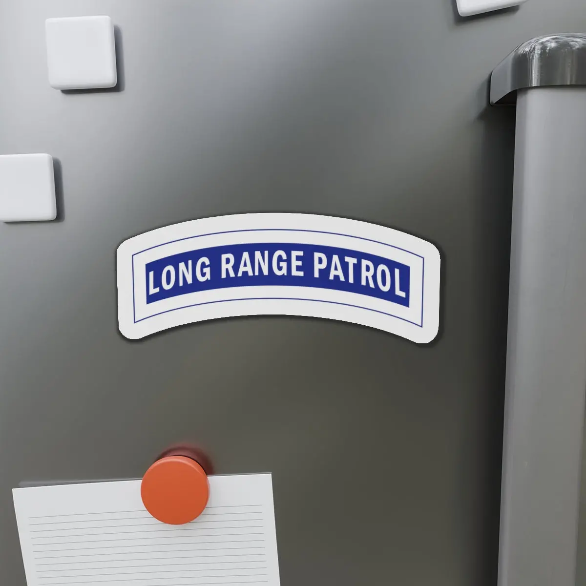 Die-Cut Magnets - Army - Tab - Long Range Patrol - Blue - White 1