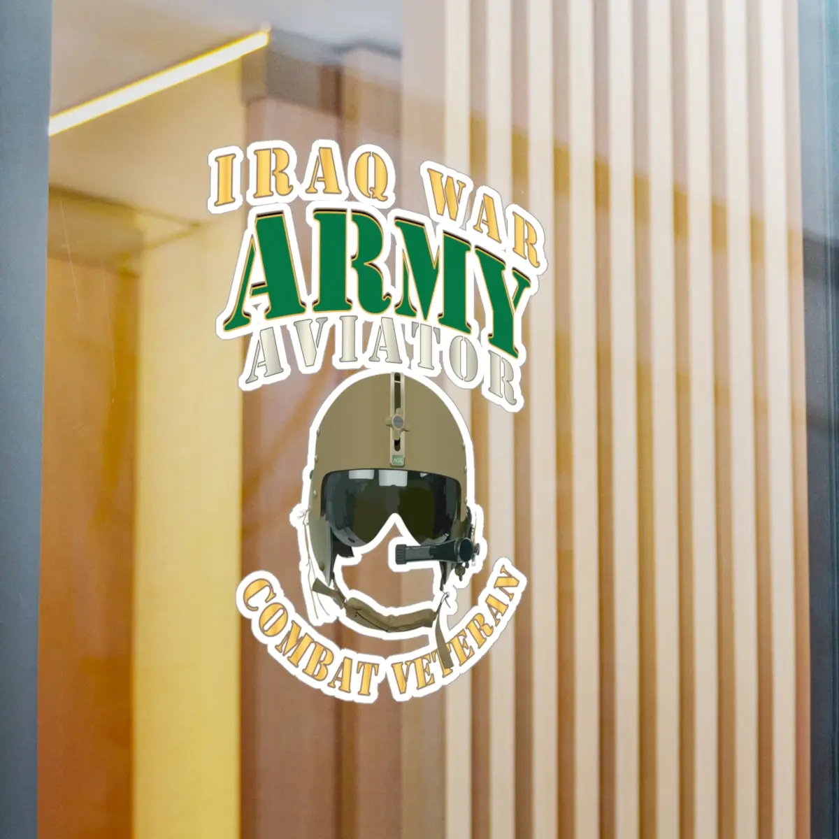 Kiss-Cut Vinyl Decals - Army - Army - Aviator - Iraq War - Combat Vet X 300 2