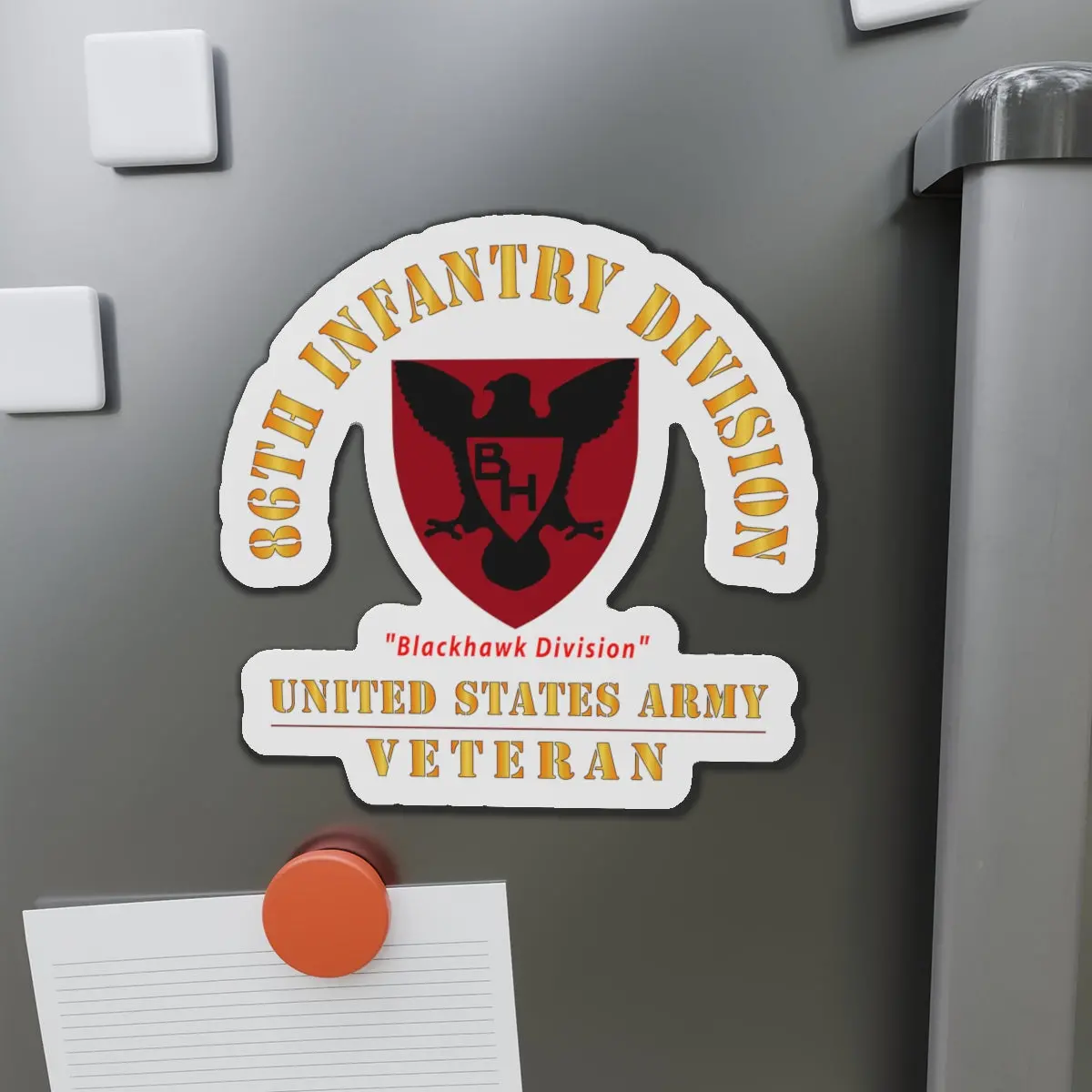 Die-Cut Magnets - Army - Ssi - 86Th Infantry Division - Blackhawk Division - Us Army Veteran X 300 1