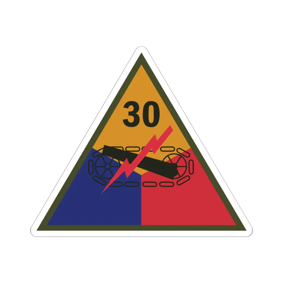 Kiss-Cut Stickers - Ssi - 30Th Armored Division X 300 1