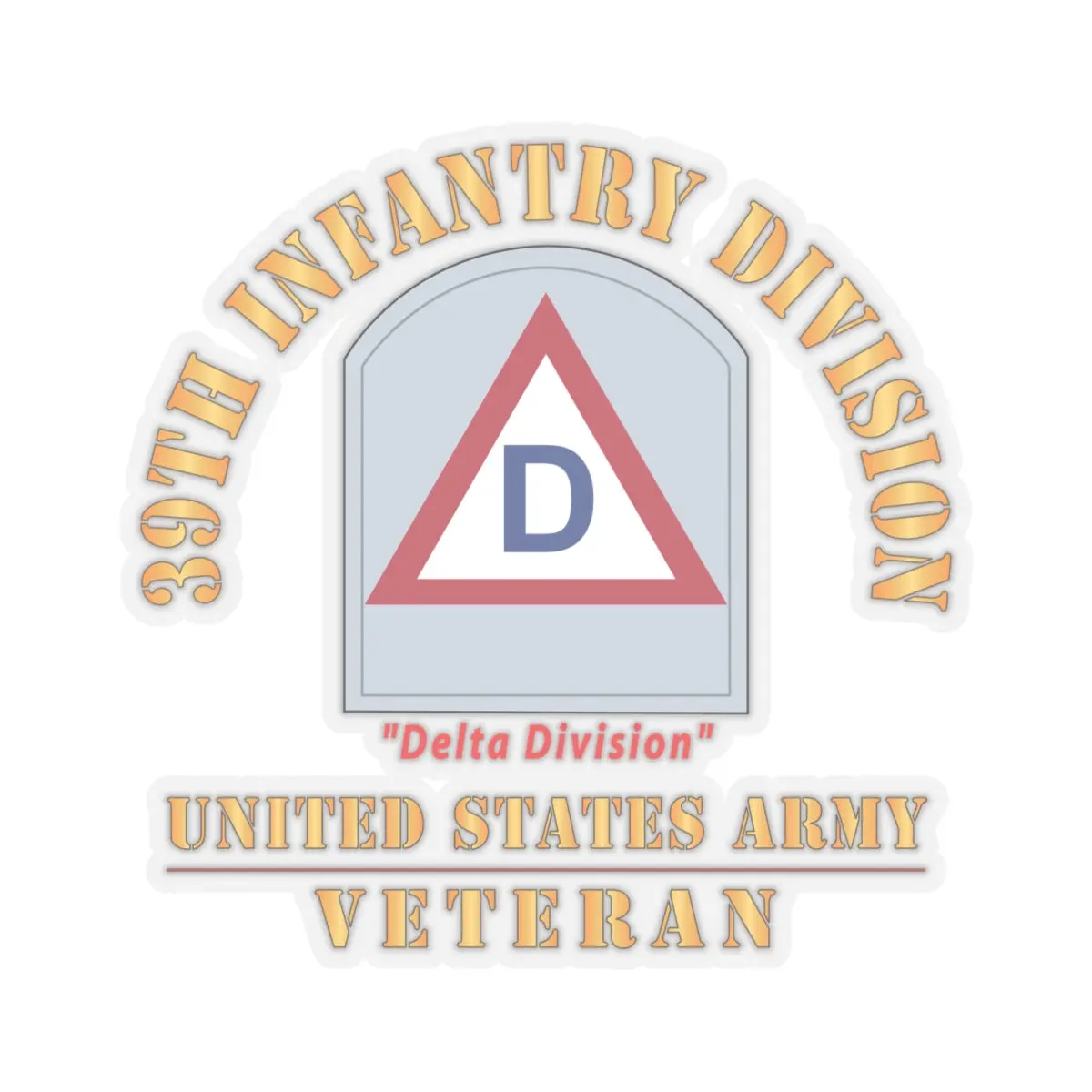 Kiss - Cut Stickers - Army - Ssi - 39Th Infantry Division - Delta Division - Us Army Veteran X 300 2