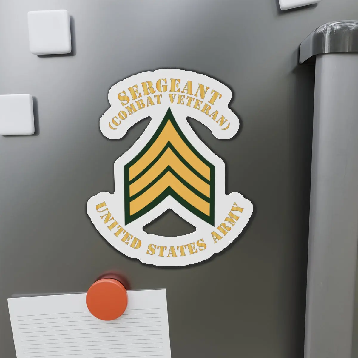 Die-Cut Magnets -Ssi -Army - Sergeant - Sgt - Combat Veteran - Flat X 300 1