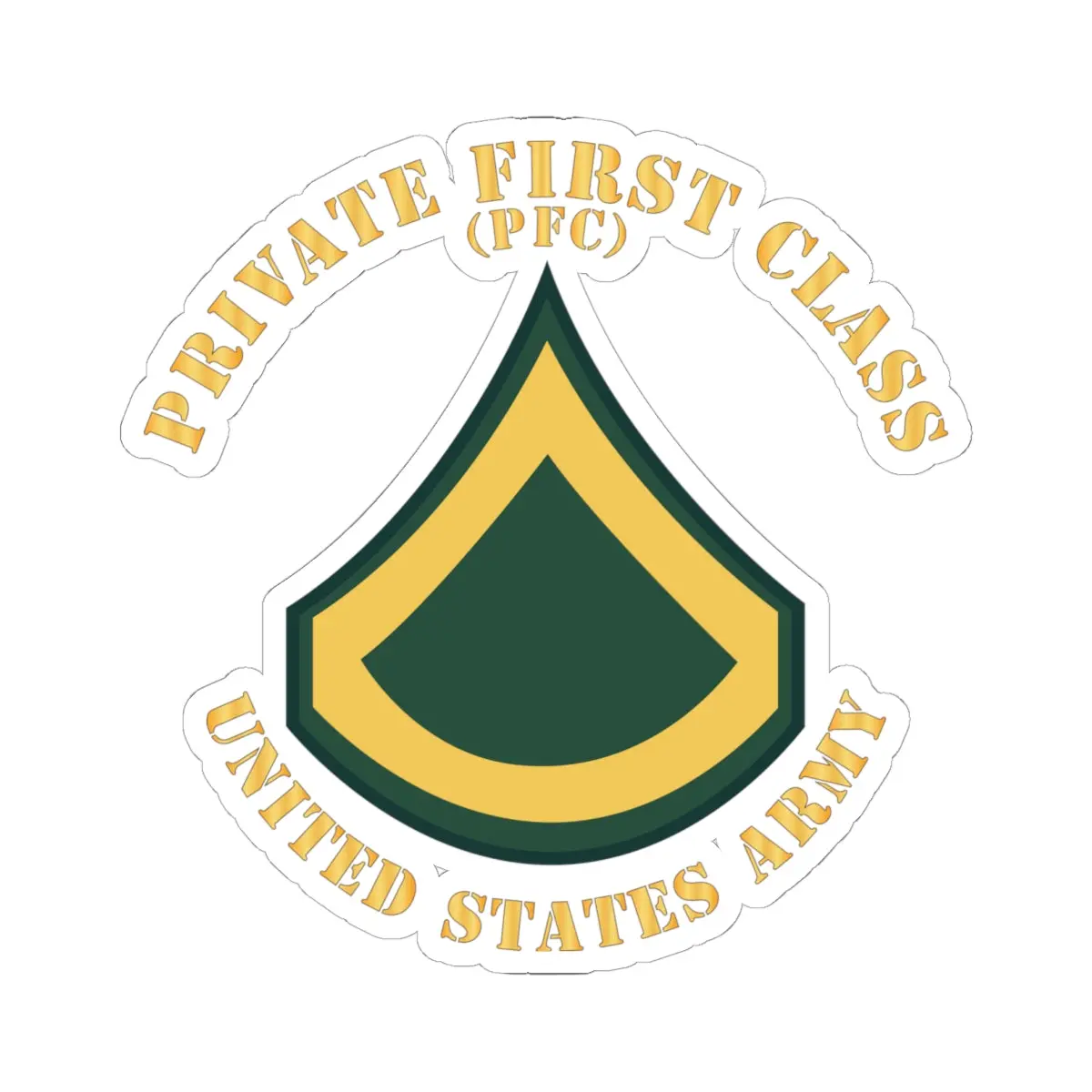 Kiss-Cut Stickers - Army - Private First Class - Pfc - Flat X 300 1