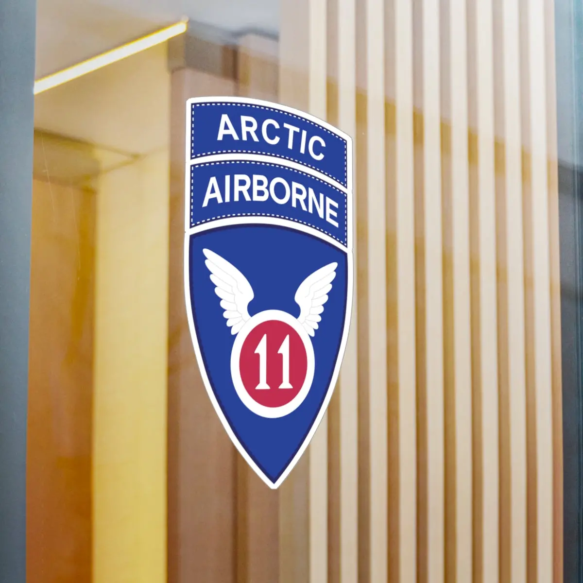 Kiss-Cut Vinyl Decals - 11Th Airborne Division - Ssi W Arctic Tab Wo Txt X 300 1