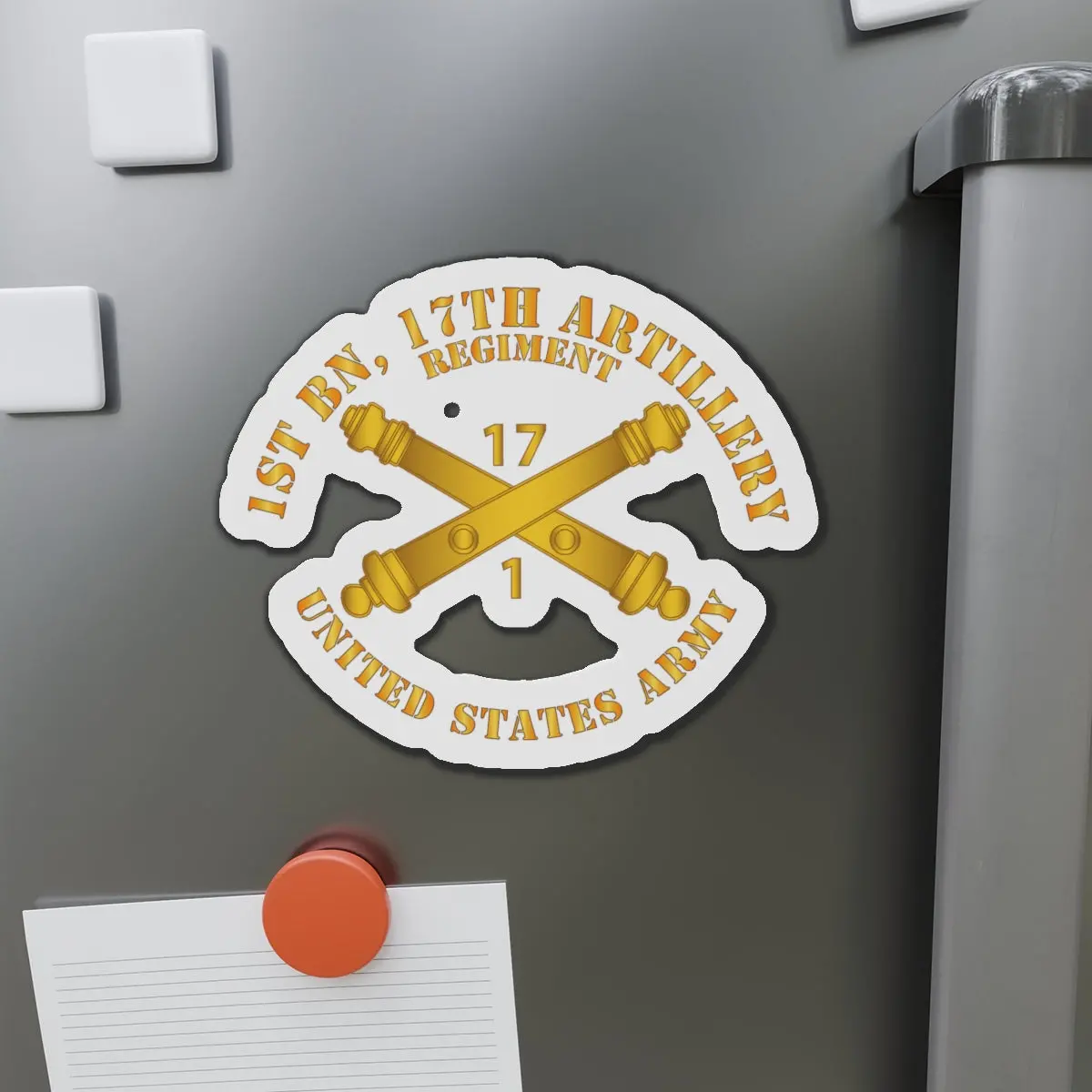 Die-Cut Magnets - Army - 1St Bn 17Th Field Artillery Regt - W Arty Branch 1