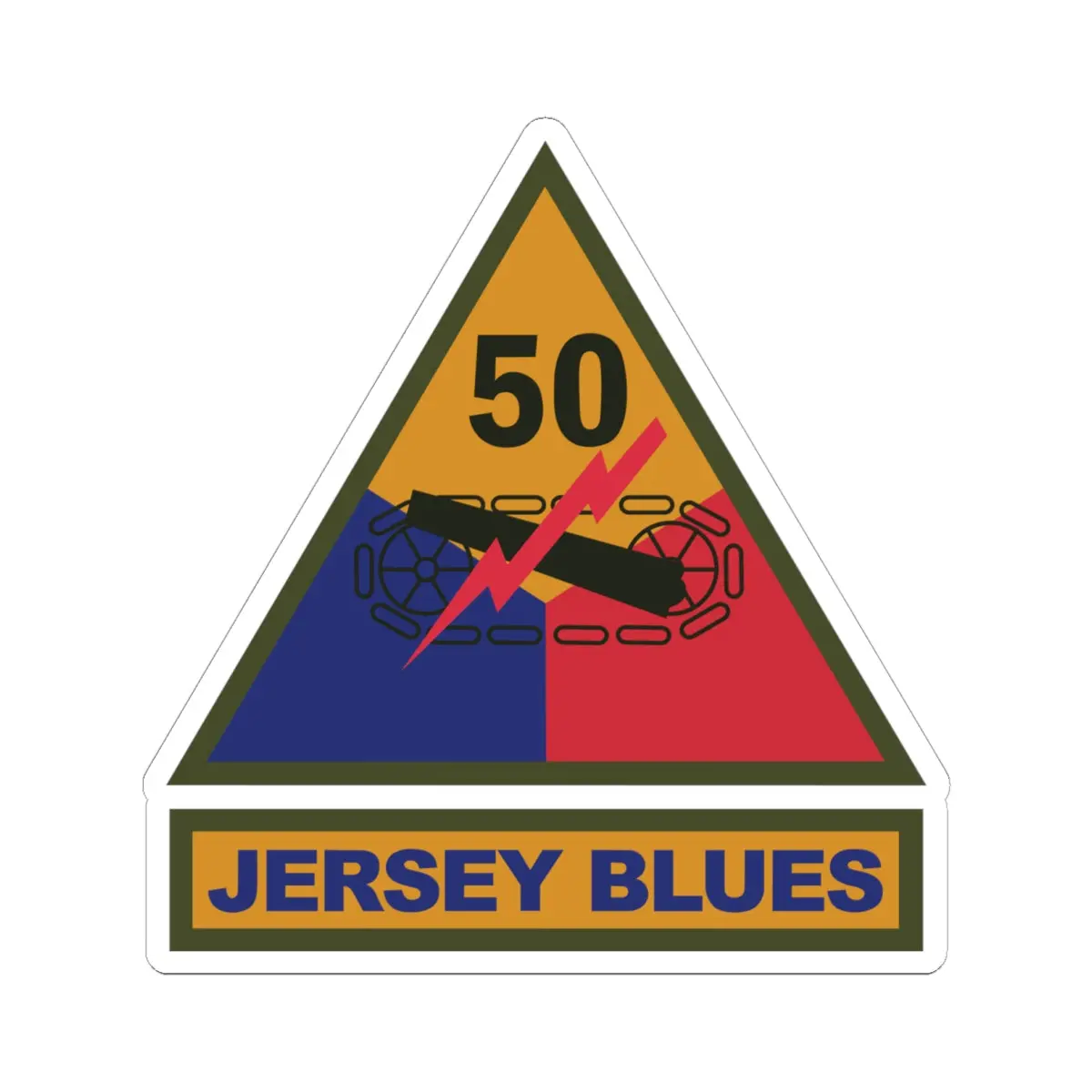 Kiss-Cut Stickers - Ssi - 50Th Armored Division W Name Tape X 300 1