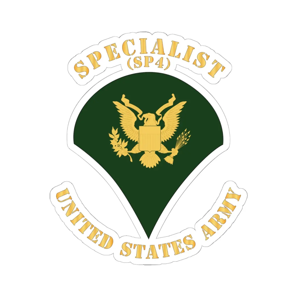 Kiss-Cut Stickers - Army - Specialist - Sp4 - Flat X 300 1