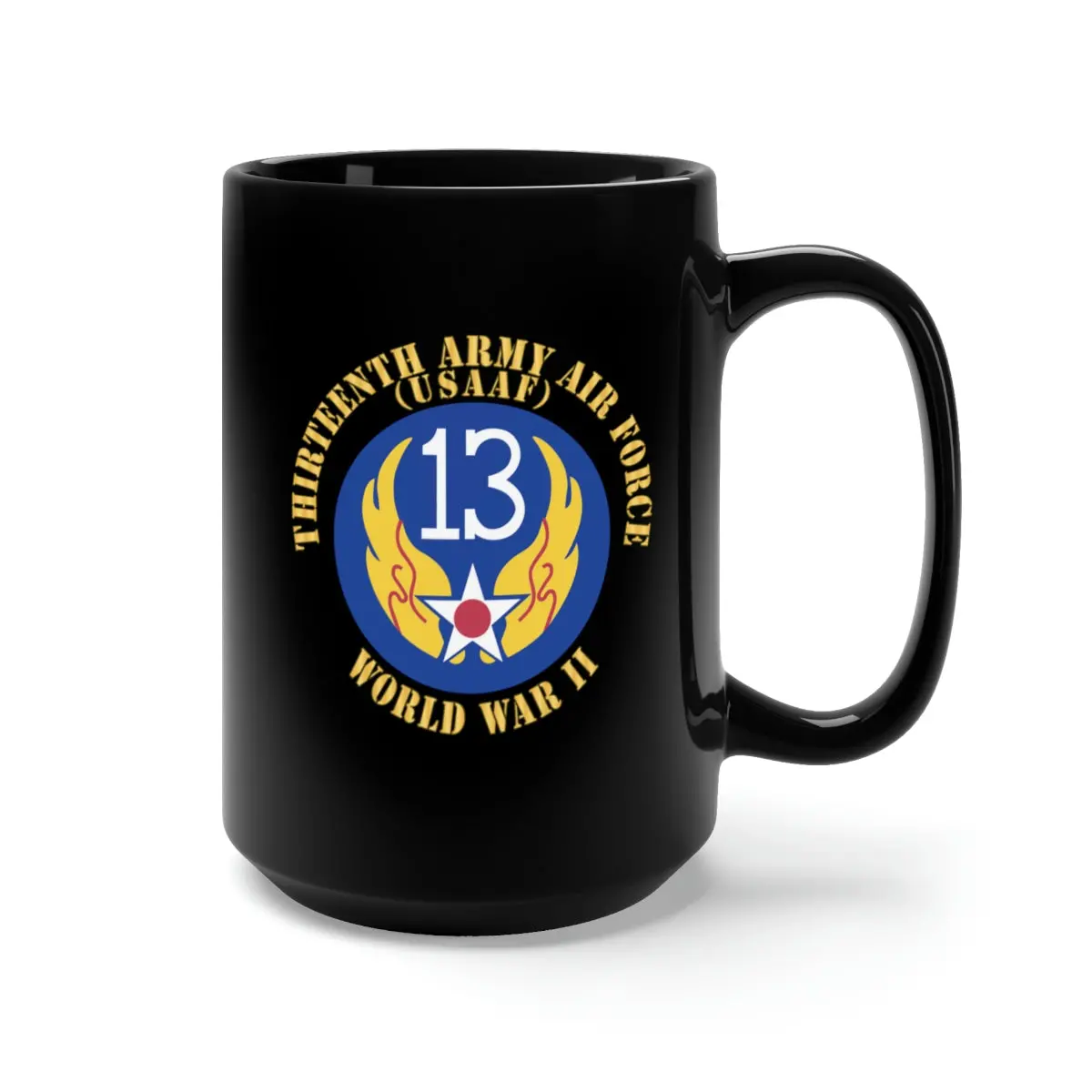 Black Mug 15Oz - Aac - Ssi - 13Th Air Force - Wwii - Usaaf X 300 2