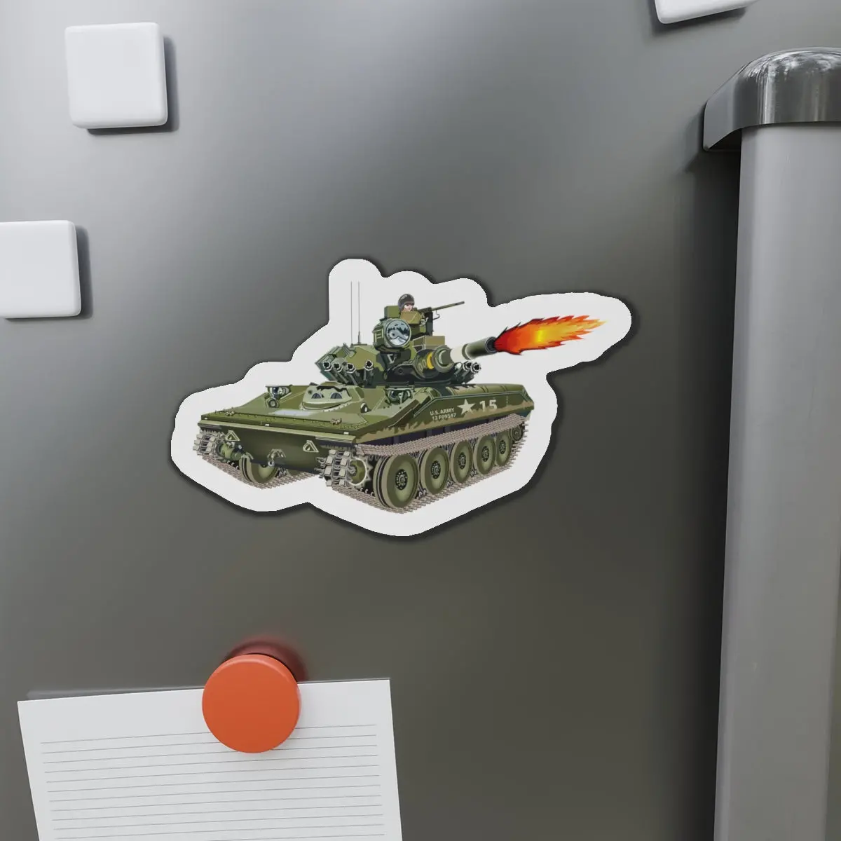 Die-Cut Magnets - Army - M551 Sheridan - Firing Wo Txt 1