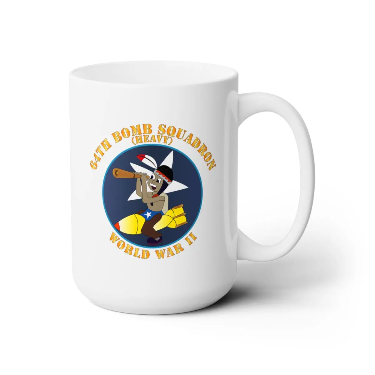 White Ceramic Mug 15Oz - Aac - 64Th Bomb Squadron - Wwii X 300 2